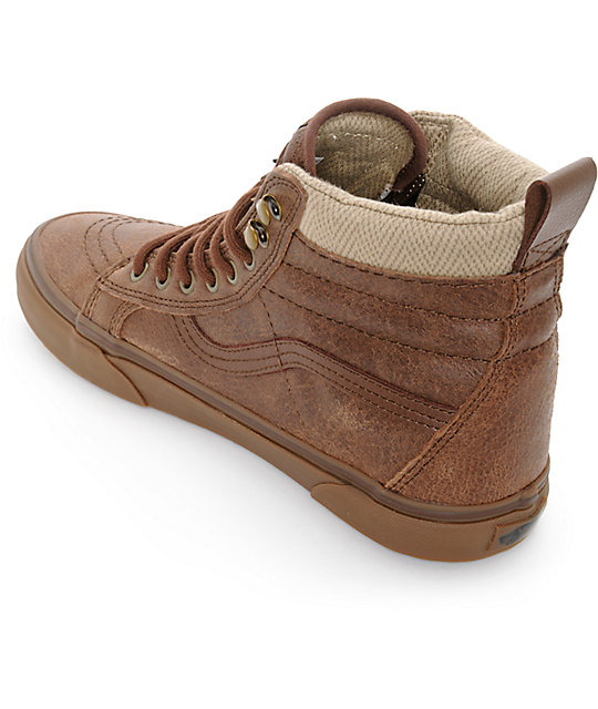 vans high top hombre marron