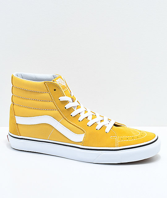Vans Sk8-Hi Ochre zapatos de skate en amarillo y blanco | Zumiez
