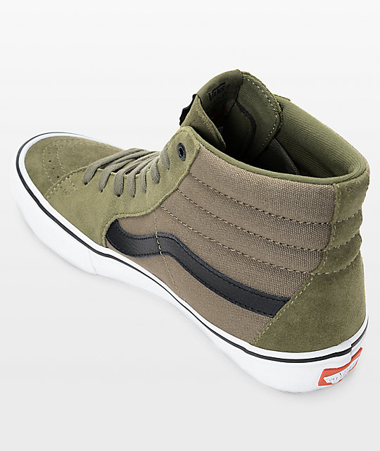 vans sk9 hi kids olive