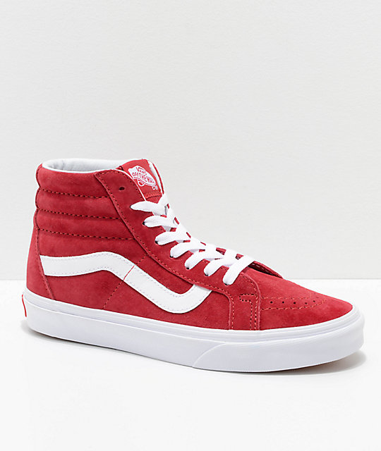 all red vans sk8 hi