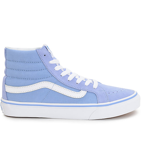 Vans Sk8 Hi Slim Bel Air Blue & White Shoes | Zumiez