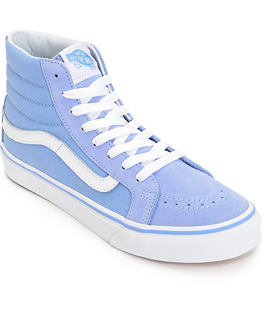 Vans Sk8 Hi Slim Bel Air zapatos en azul y blanco (mujer) | Zumiez