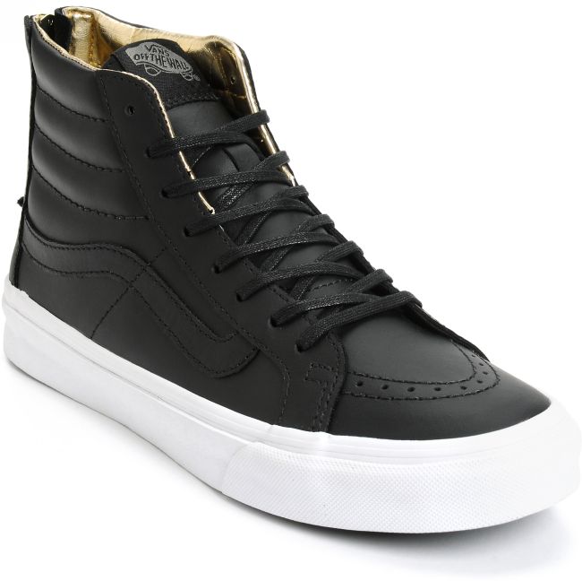 white leather high top vans womens