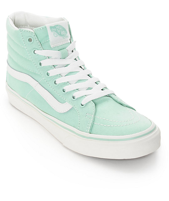 Vans Sk8-Hi Slim Gossamer Green Shoes | Zumiez