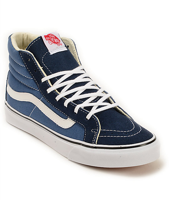 Vans Sk8-Hi Slim Navy Shoes (Womens) at Zumiez : PDP