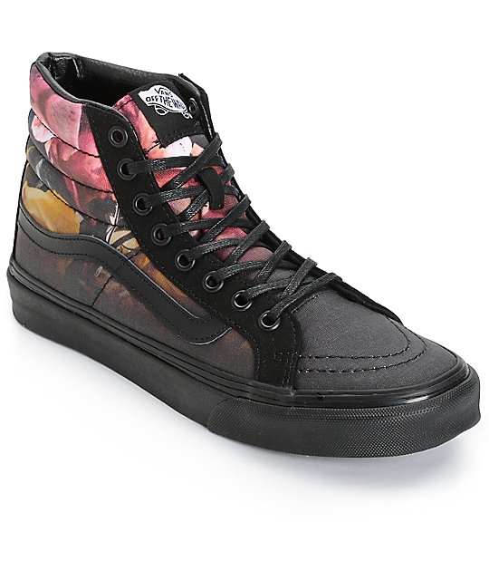 vans black flower print vans black flower print