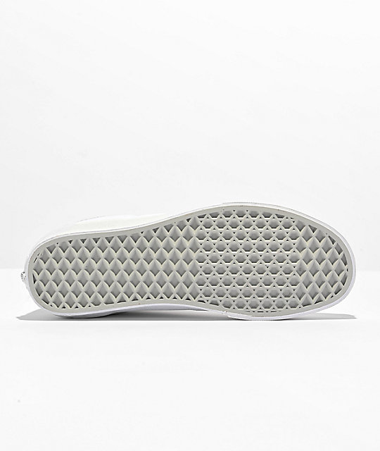 Vans Sk8-Hi True White Canvas Skate Shoes | Zumiez