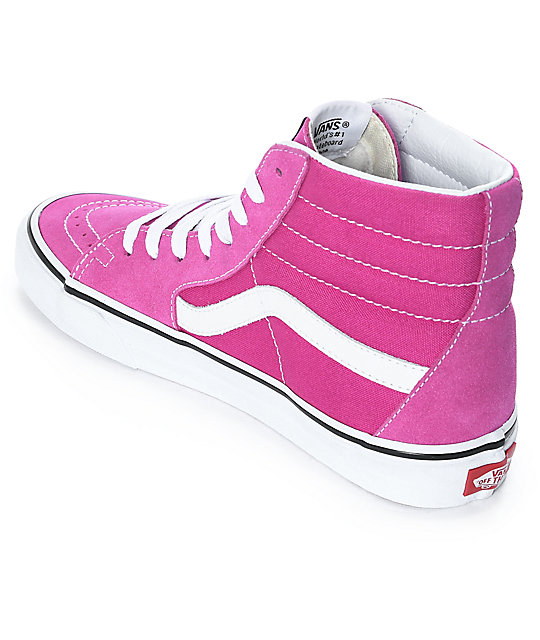 Vans Sk8-Hi Very Berry & True White Skate Shoes | Zumiez
