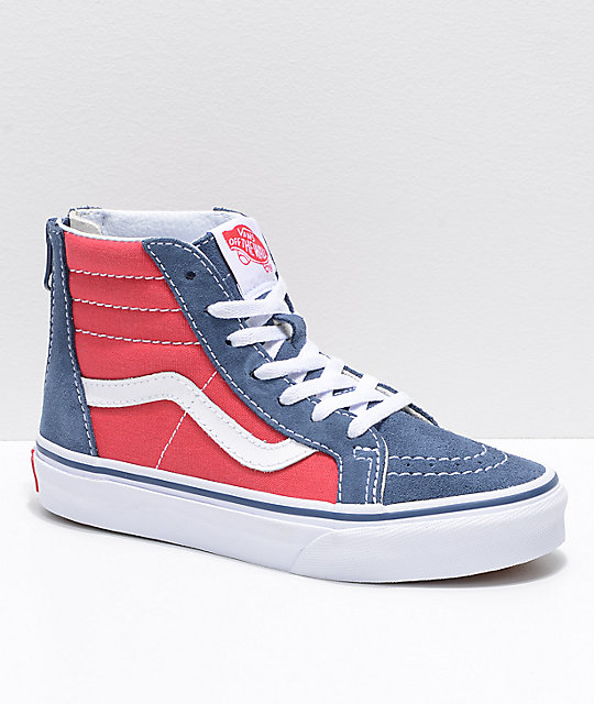 Vans SK8 Hi Cuero rojas Vans SK8 Hi Cuero rojas