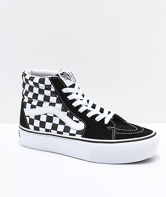 vans plataforma altas cuadros