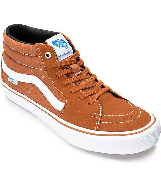 vans sk8 mid brown