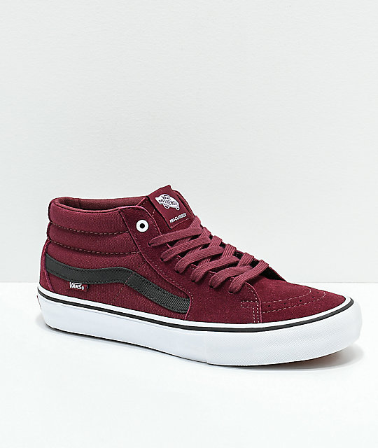 Vans Sk8-Mid Pro Port Royale White Skate Shoes Vans Sk8-Mid Pro Port Royale White Skate Shoes