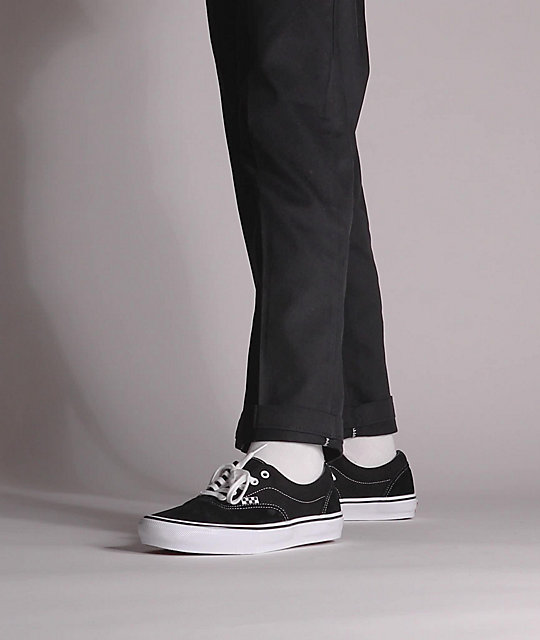 Buurt kust In dienst nemen Vans Skate Era Black & White Skate Shoes