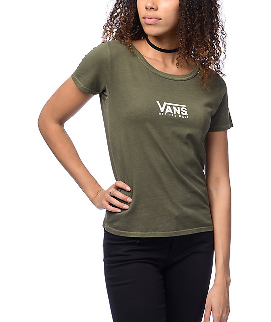 vans t shirt olive