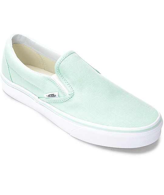Vans Slip-On Bay & White Canvas Shoes (Womens) at Zumiez : PDP
