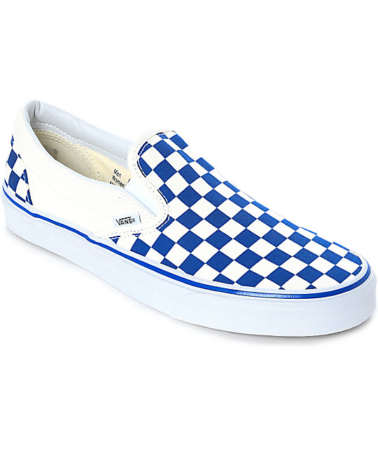 checkerboard vans navy blue cheap online