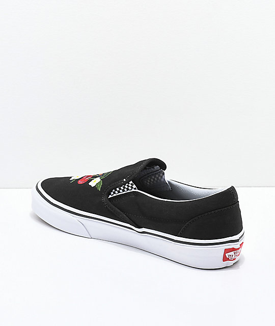 white slip on vans zumiez