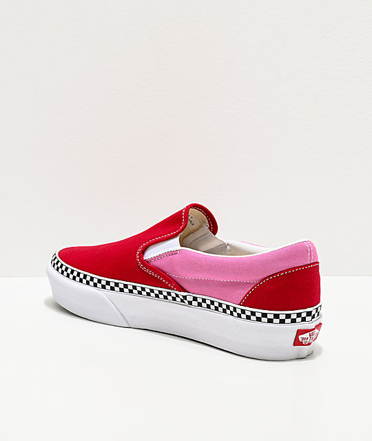 vans con plataforma rosas
