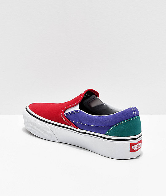vans platform shoes slip on