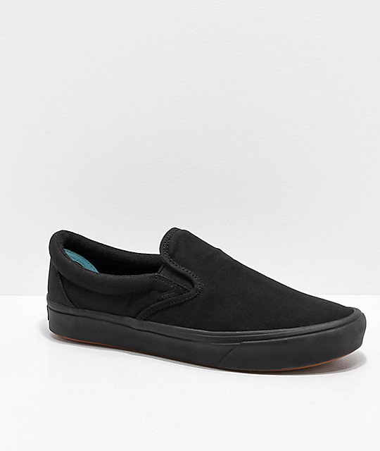 all black van slip ons