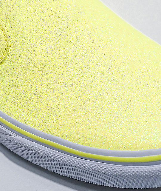 yellow sparkly vans