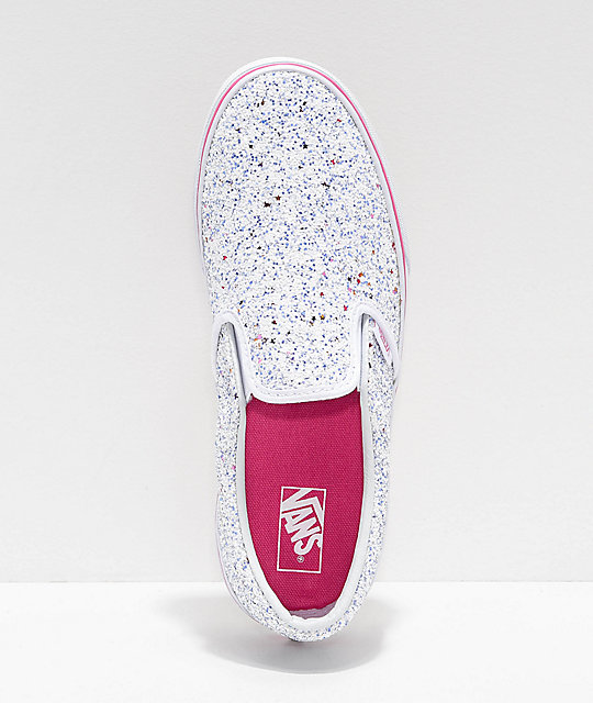 pink glitter vans womens