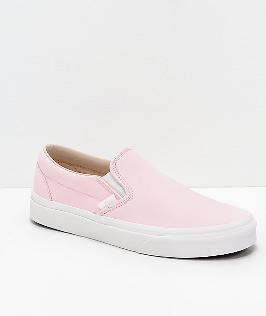 baby pink and white vans