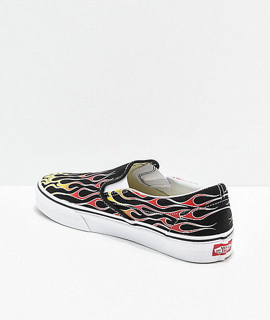 vans flame slip on