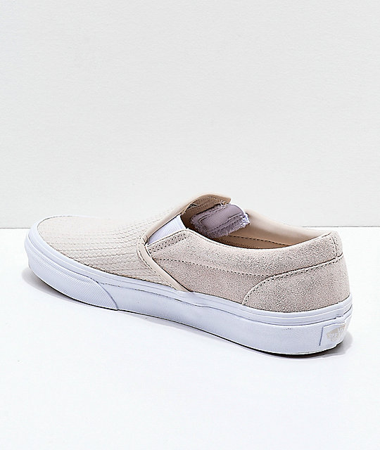 womens vans suede slip ons