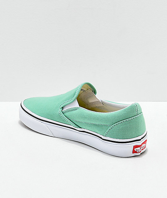 vans slip on neptune green