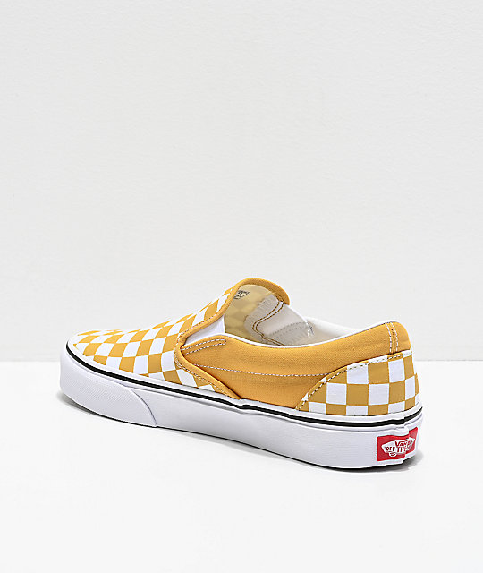 vans ochre checkerboard
