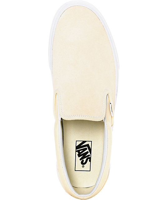 Vans Slip-On Pastel Yellow Skate Shoes | Zumiez