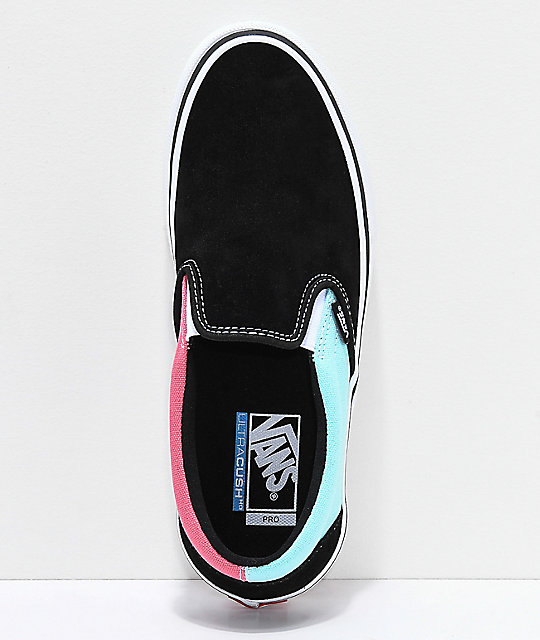 vans shoes blue and black