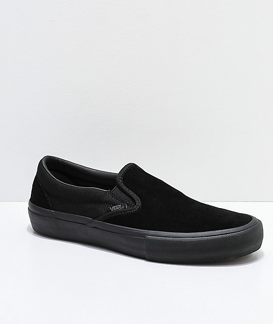 vans blackout slip on pro