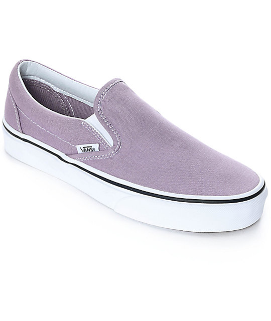 purple slip on vans