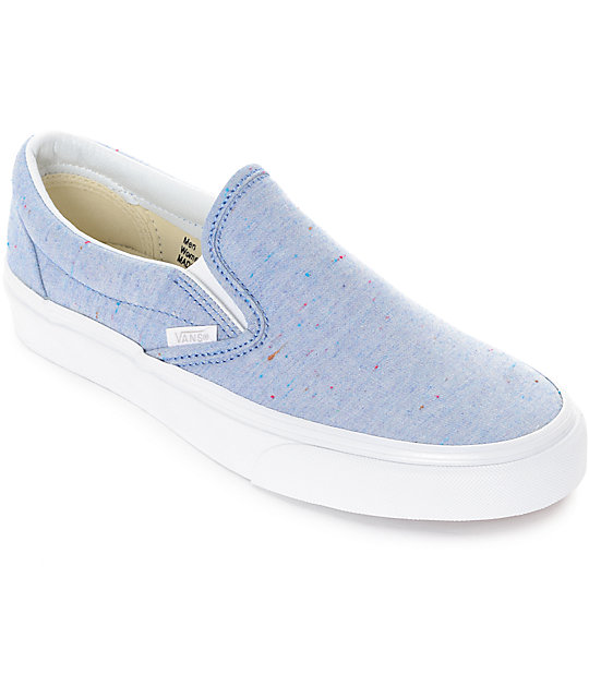Vans Slip-On Speckle Jersey Blue Shoes | Zumiez