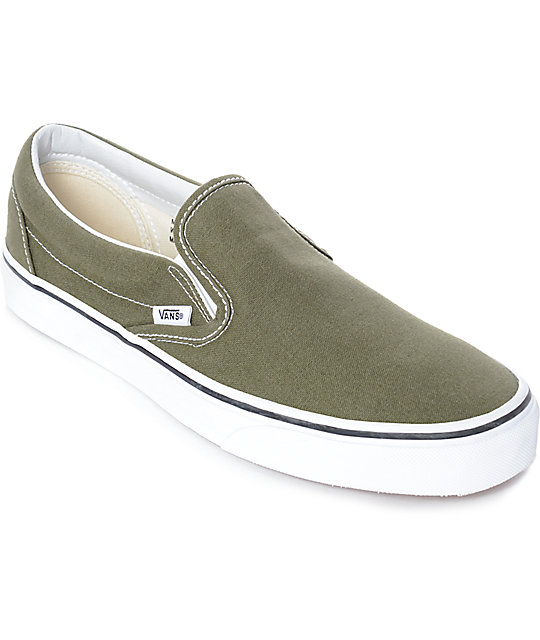 Winter moss vans slip ons sale