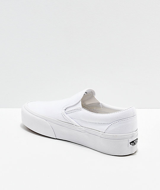 vans blancos plataforma