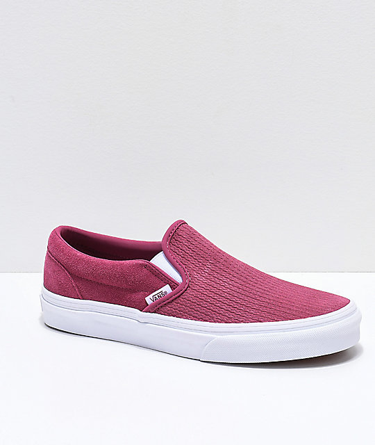 vans slip on rosa