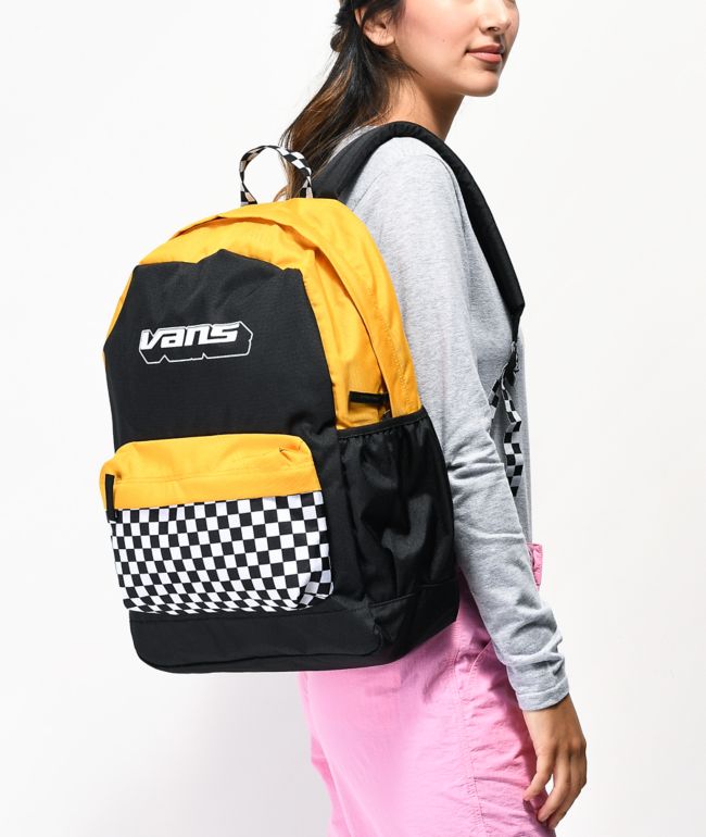 praktijk heilige tevredenheid Vans Sporty Realm Yellow Checkerboard Backpack Sale, SAVE 37% -  icarus.photos