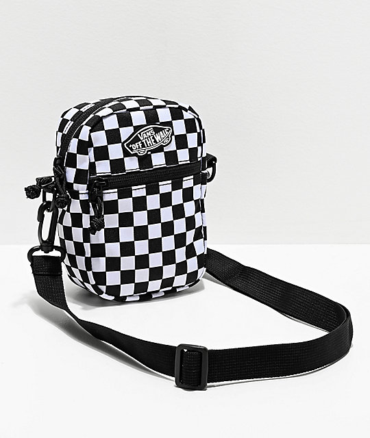 Vans Street Ready Black White Checkerboard Crossbody Bag Zumiez Ca White Checkerboard Crossbody Bag