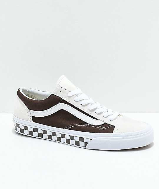 vans checkerboard tan