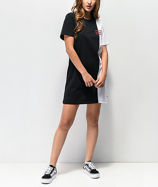 t shirt dress and vans