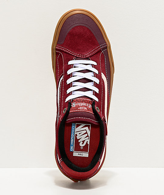 zapatos vans vinotinto rojo