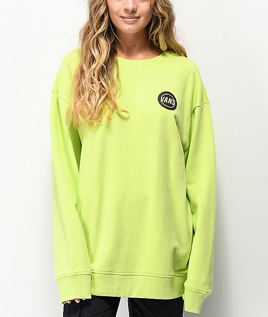 lime green crew neck sweatshirt