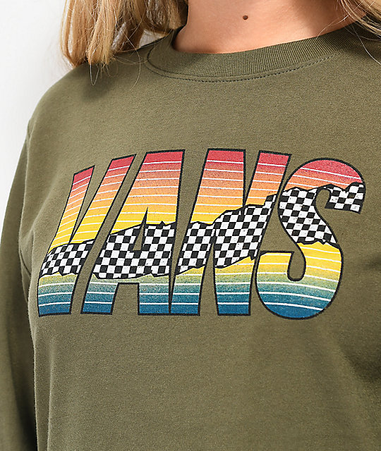 vans t shirt olive