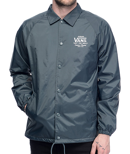 vans windbreaker mens Grey