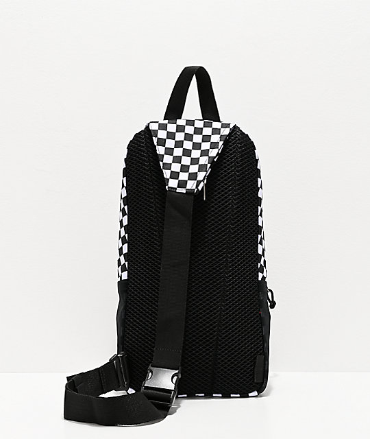 Vans Warp Black & White Checkered Crossbody Bag | 0