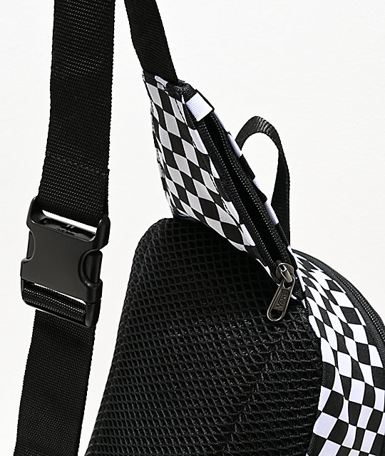 Vans Warp Black & White Checkered Crossbody Bag | 0