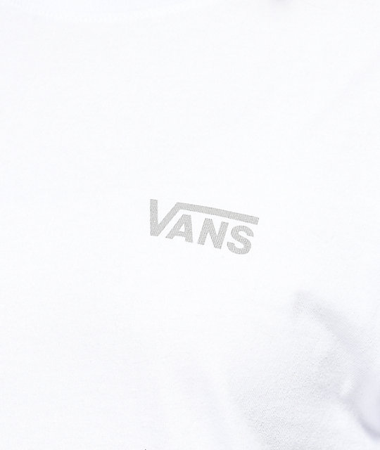 Vans White Checkered Flame Rose Long Sleeve T-Shirt | Zumiez